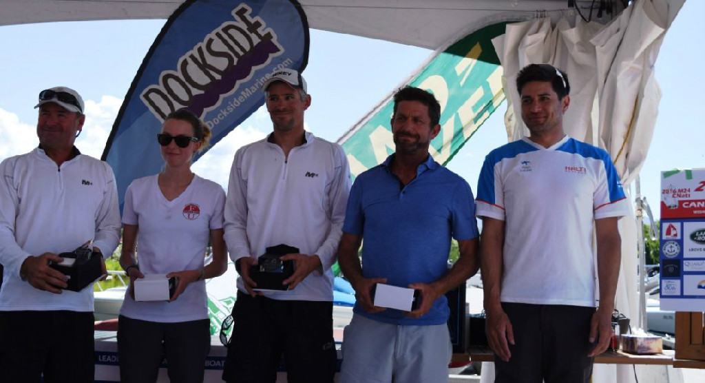 First Place in the Land Rover Kelowna Melges 24 Canadian National Championship Kevin Welch’s Team on Mikey USA-838 from Anacortes, WA, USA